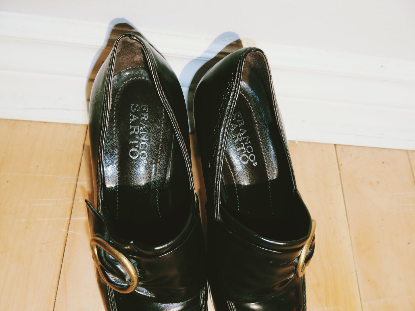 Black Loafer Squared Heel (Size 8.5)