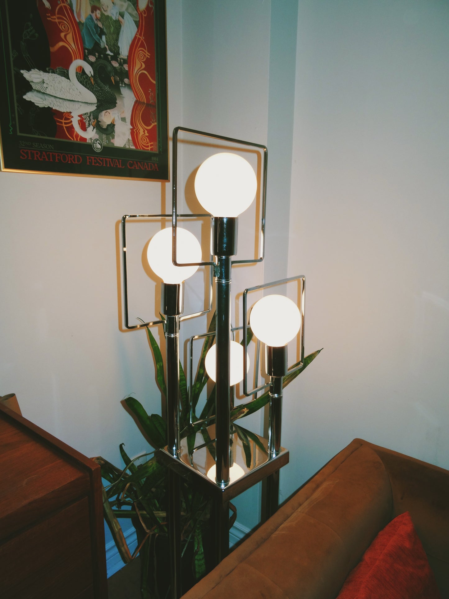 Unique Mid Century Four Bulb Floor Lamp