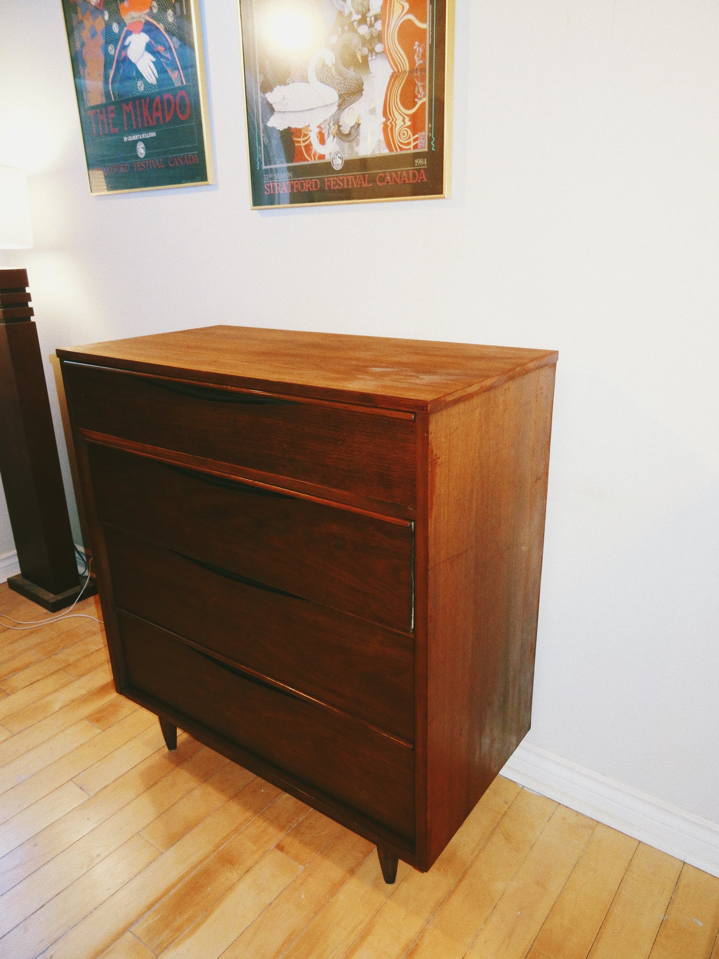 Walnut Mid Century Dresser