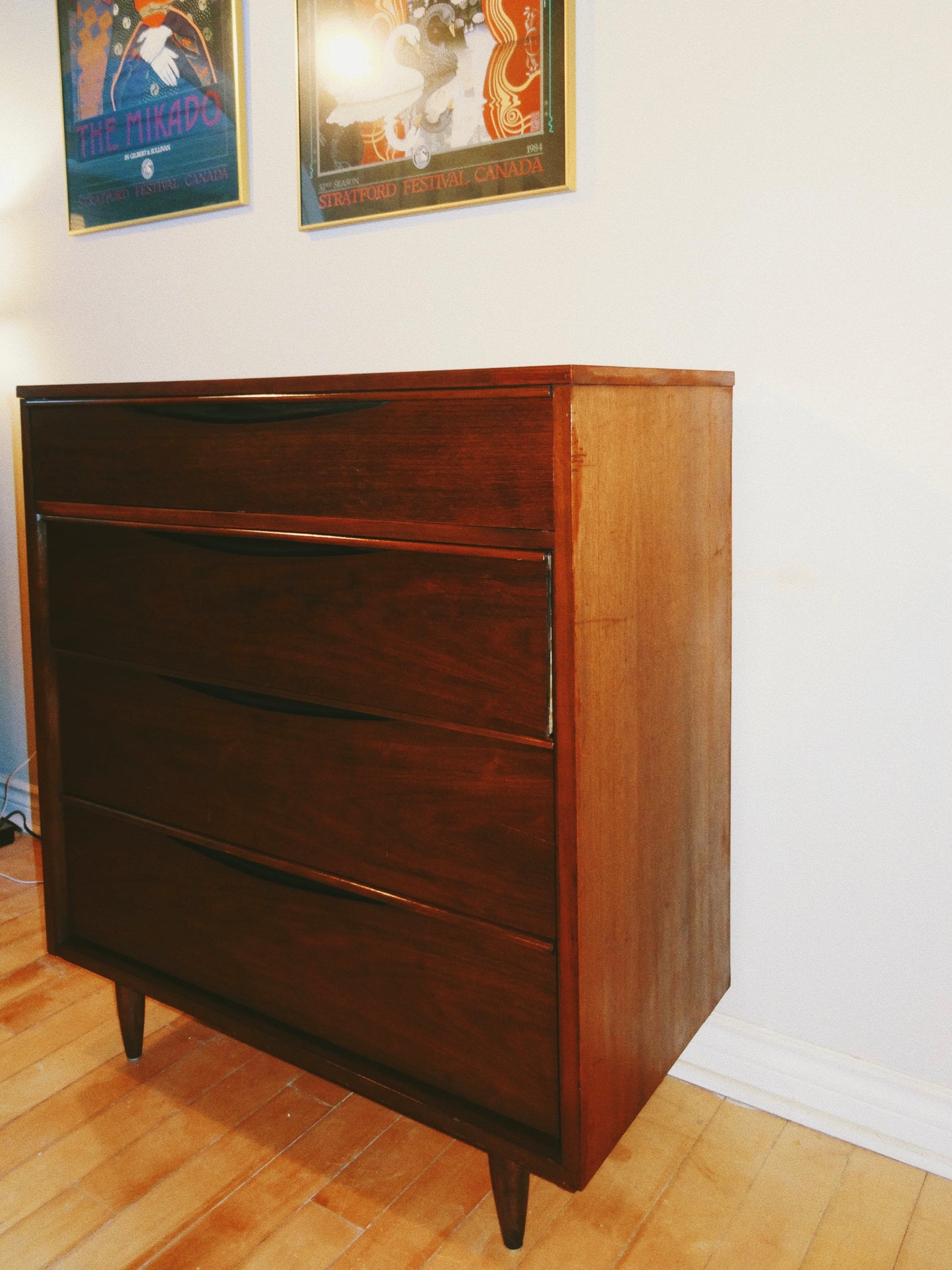 Walnut Mid Century Dresser