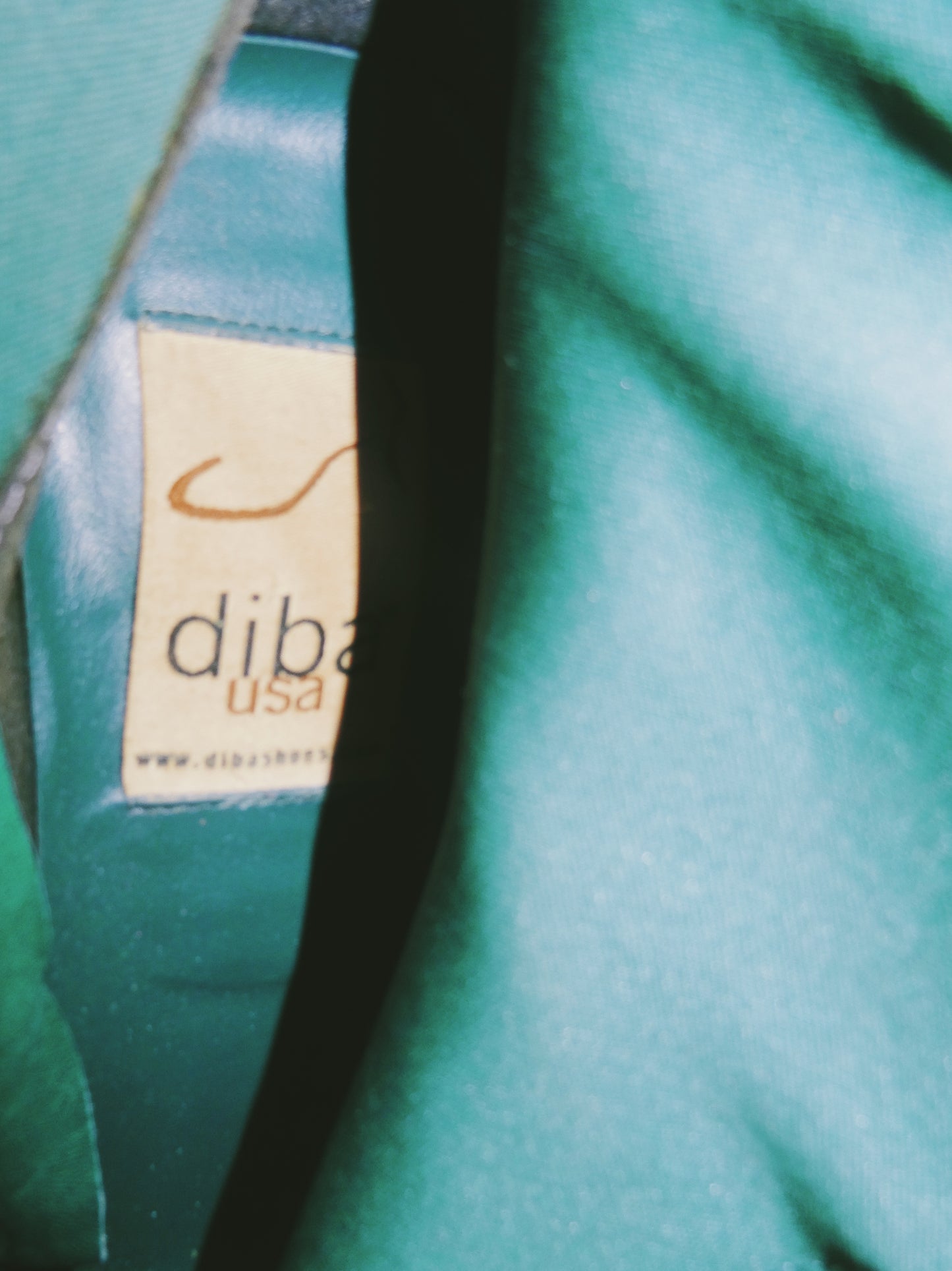 Blue Leather Kitten Heel Boots (Size 8)