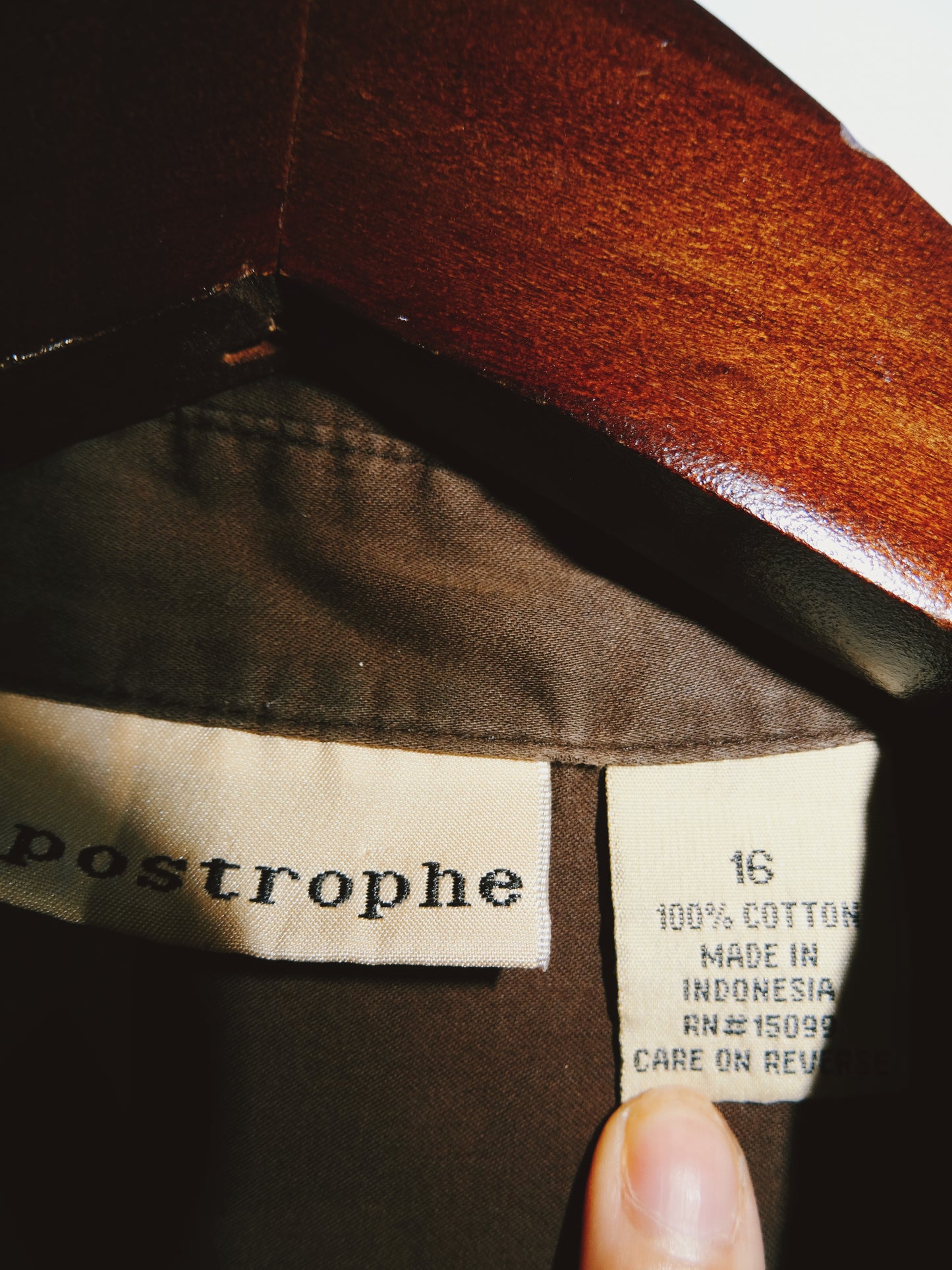 Dark Brown Sleeveless Button up