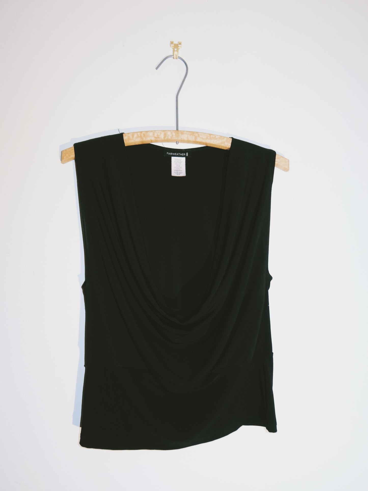 Black Plunge Top (Size Med)