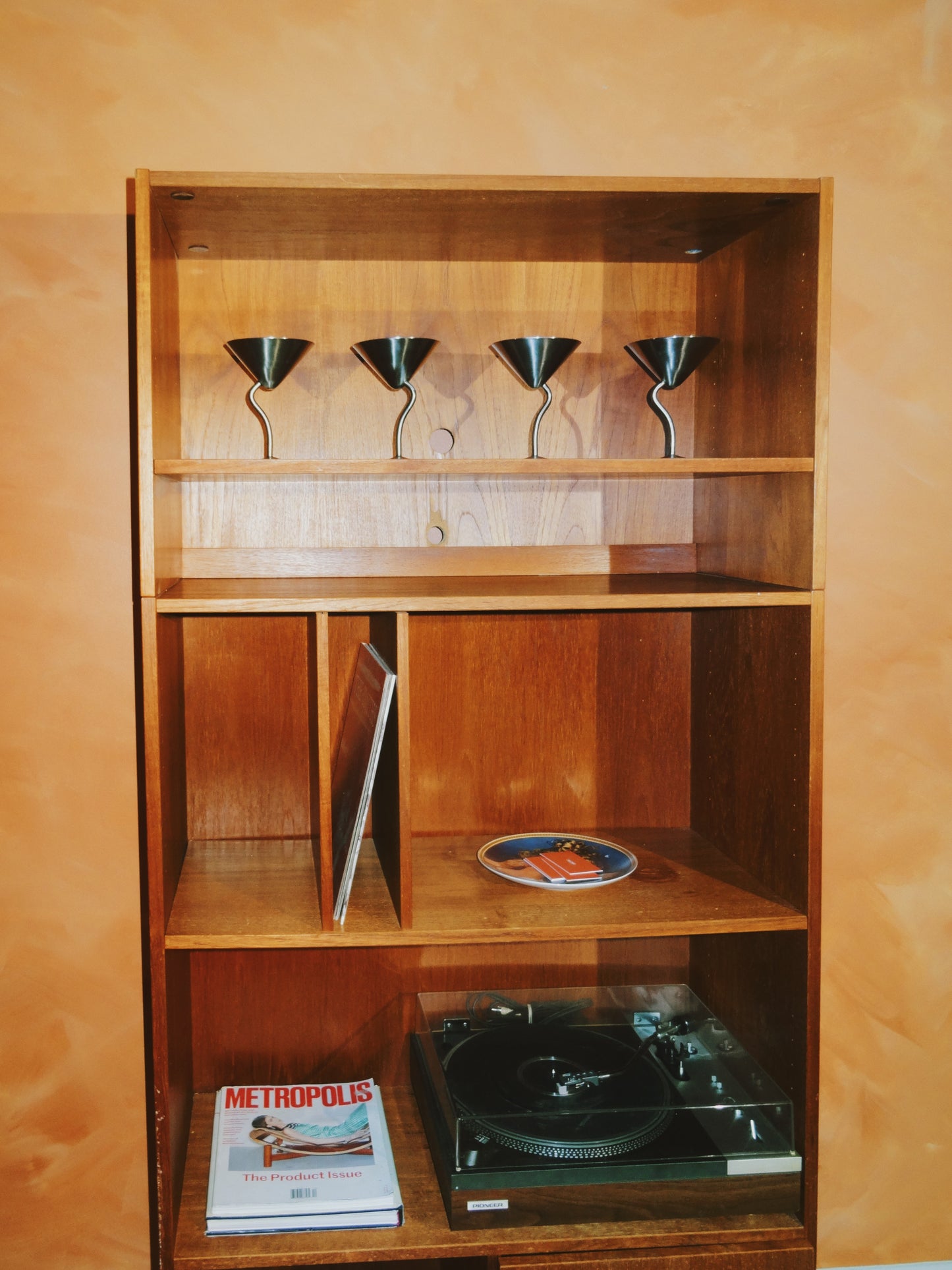 Danish Teak Record Cabinet #1