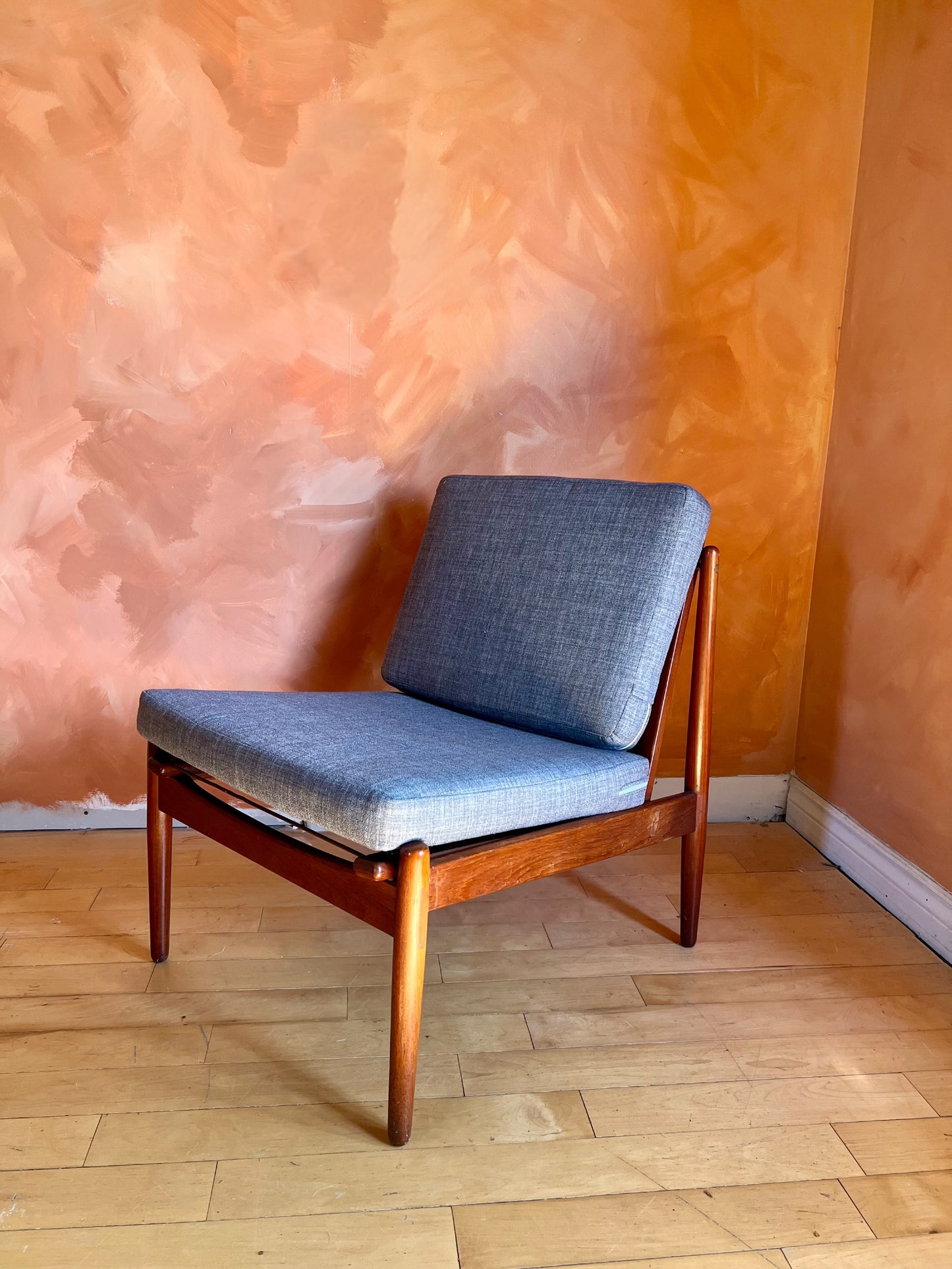Mid Century Teak Accent Chair