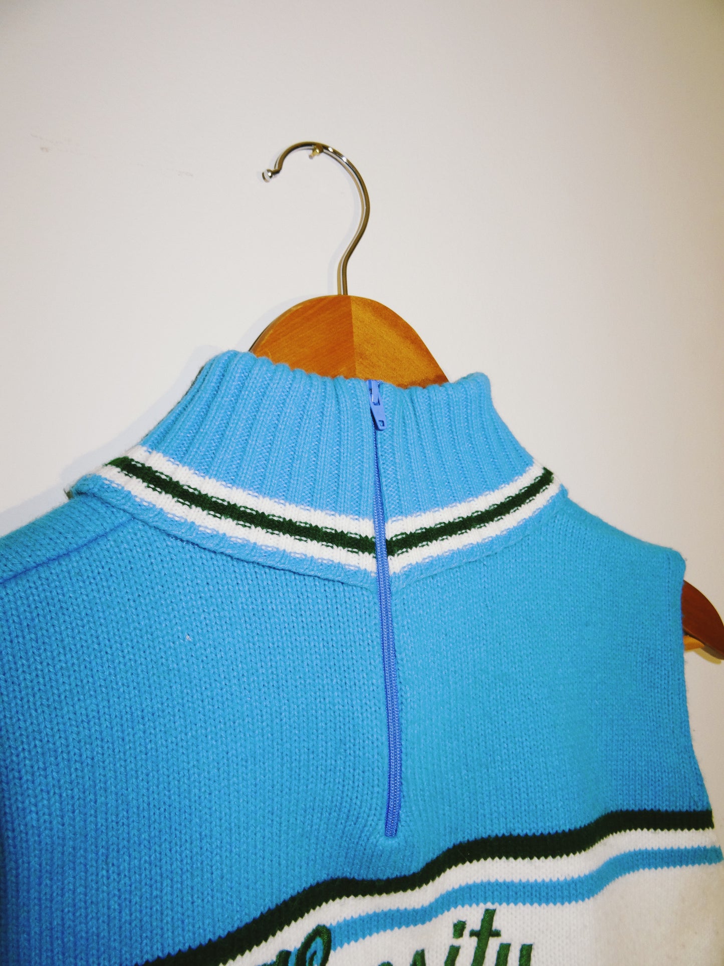 Vintage Sleeveless Knit Quarter Zip