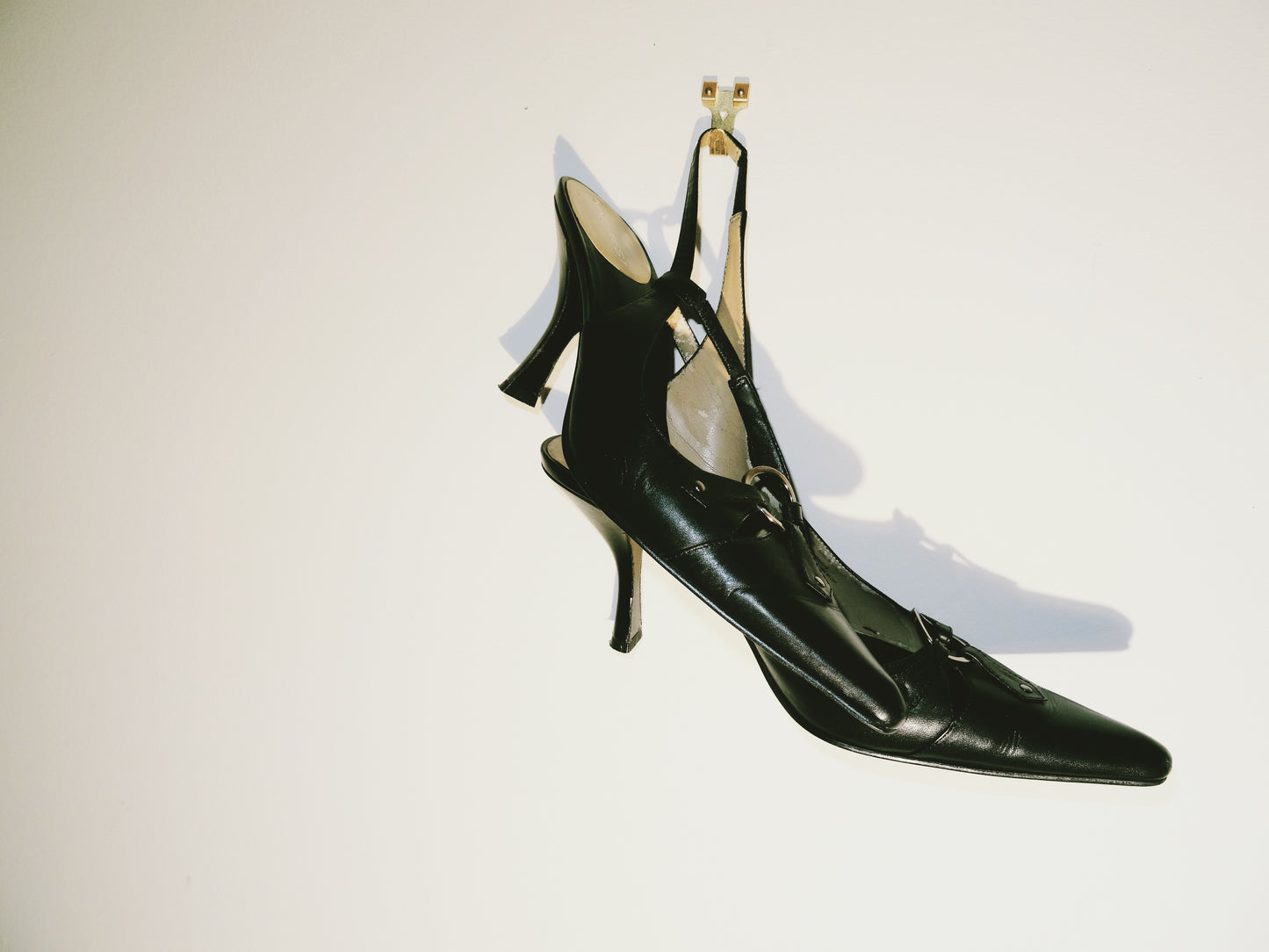 Dark Brown Pointed Mini Kitten Heels