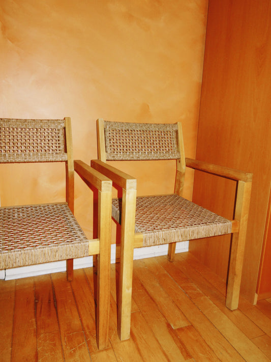 Rattan Style Chairs (Set of Two)