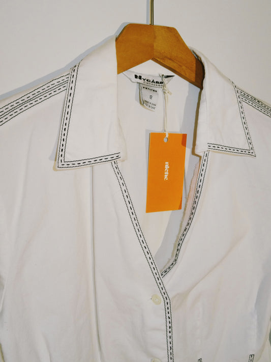 Lined White Blouse (size small)
