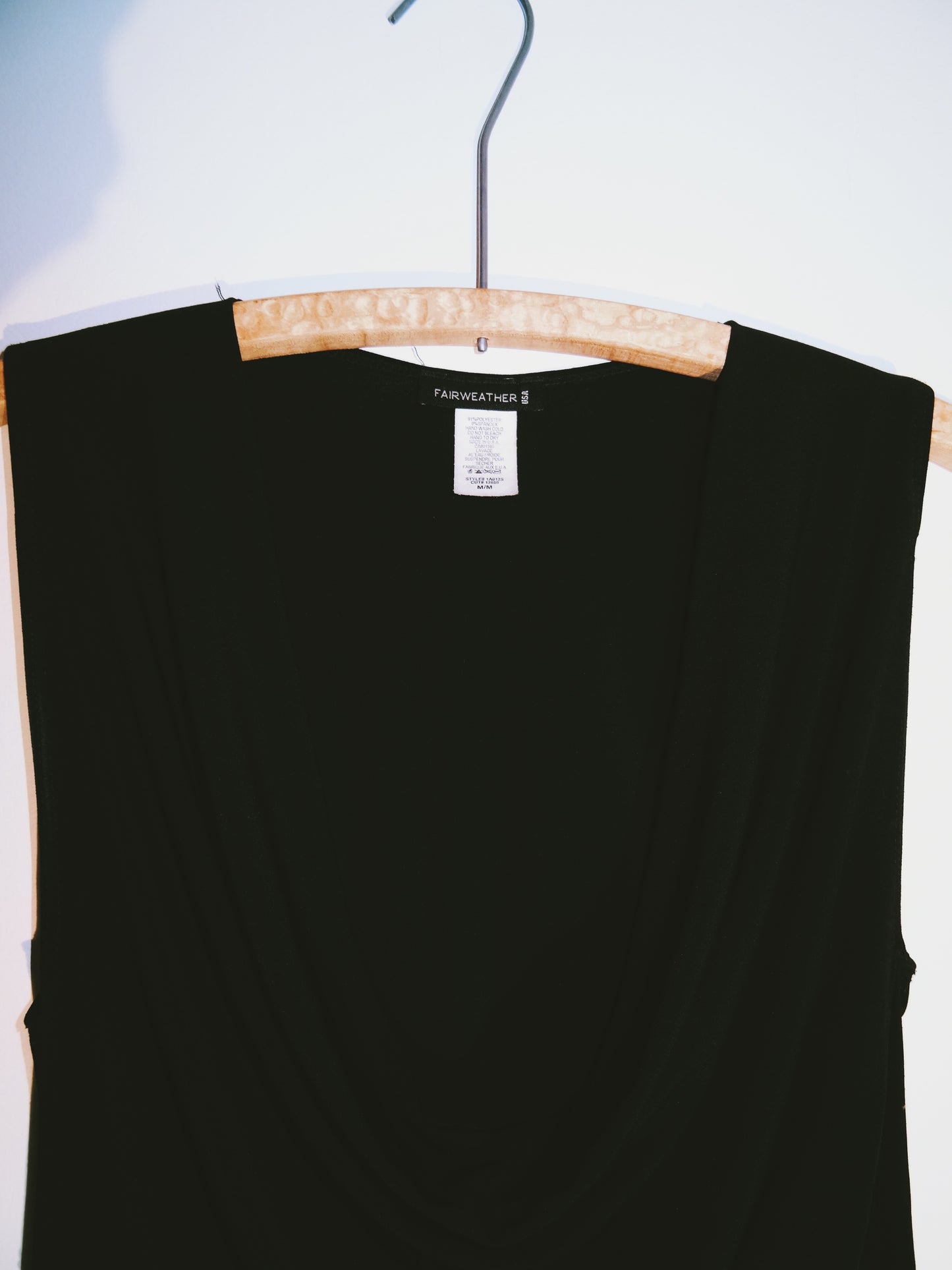 Black Plunge Top (Size Med)