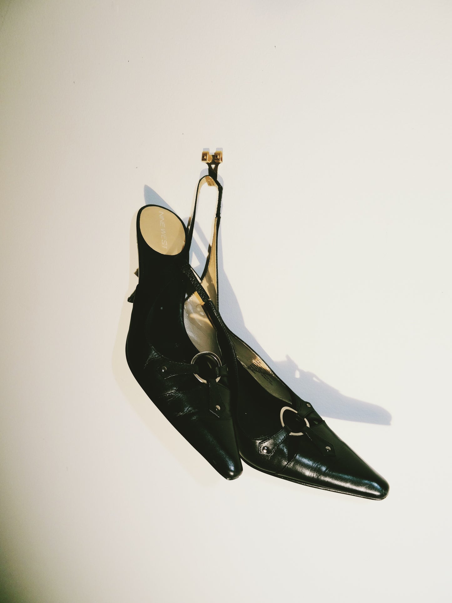 Dark Brown Pointed Mini Kitten Heels