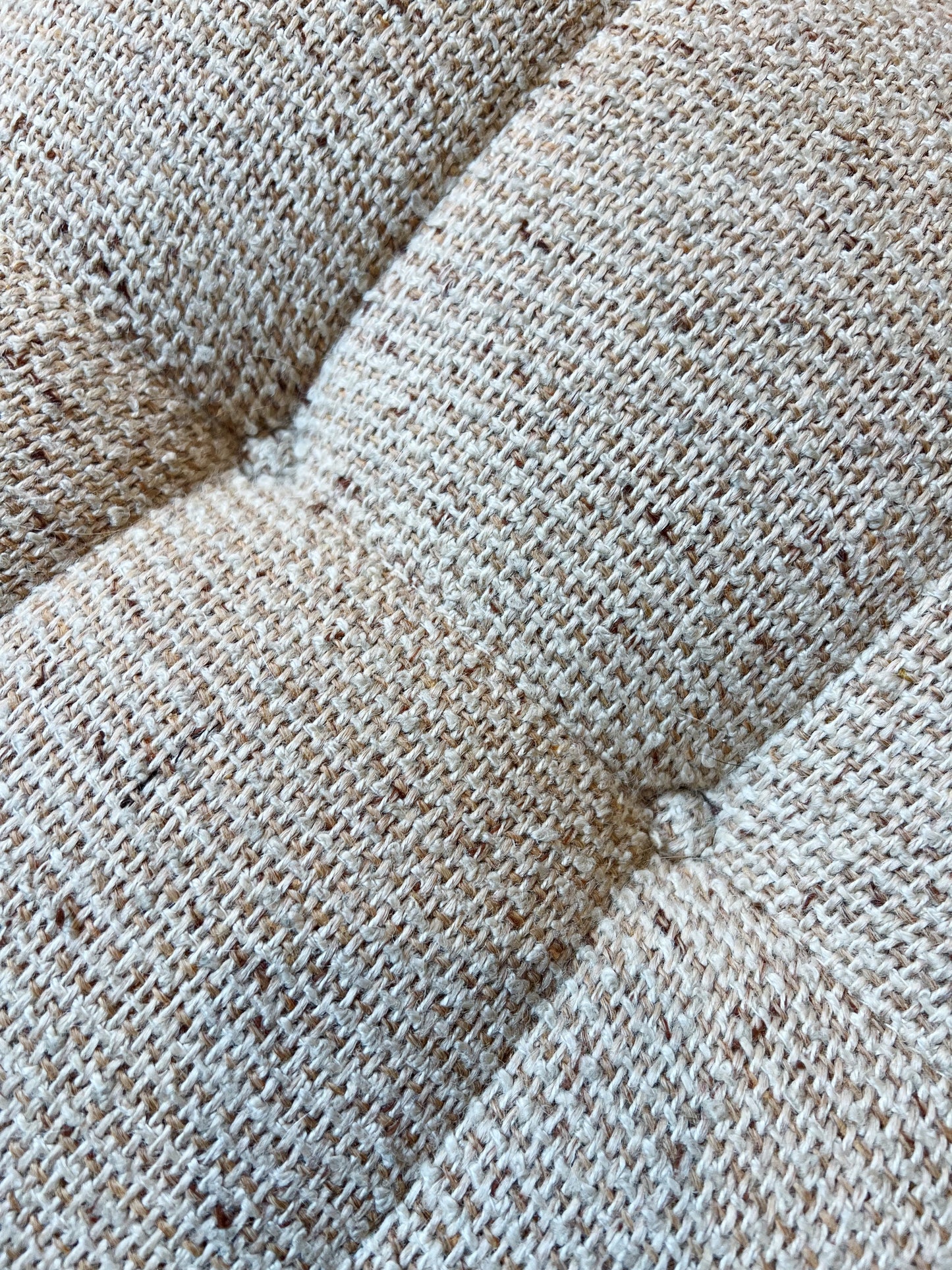 Mid Century Tweed Swivel Chair and matching Ottoman