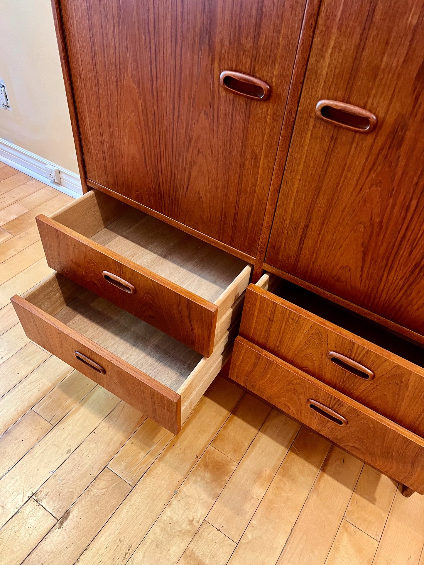 Mid Century Teak Armoire