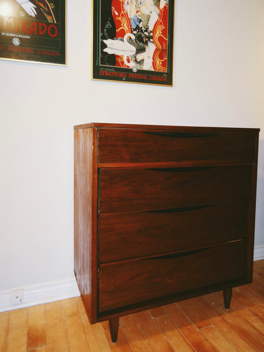 Walnut Mid Century Dresser