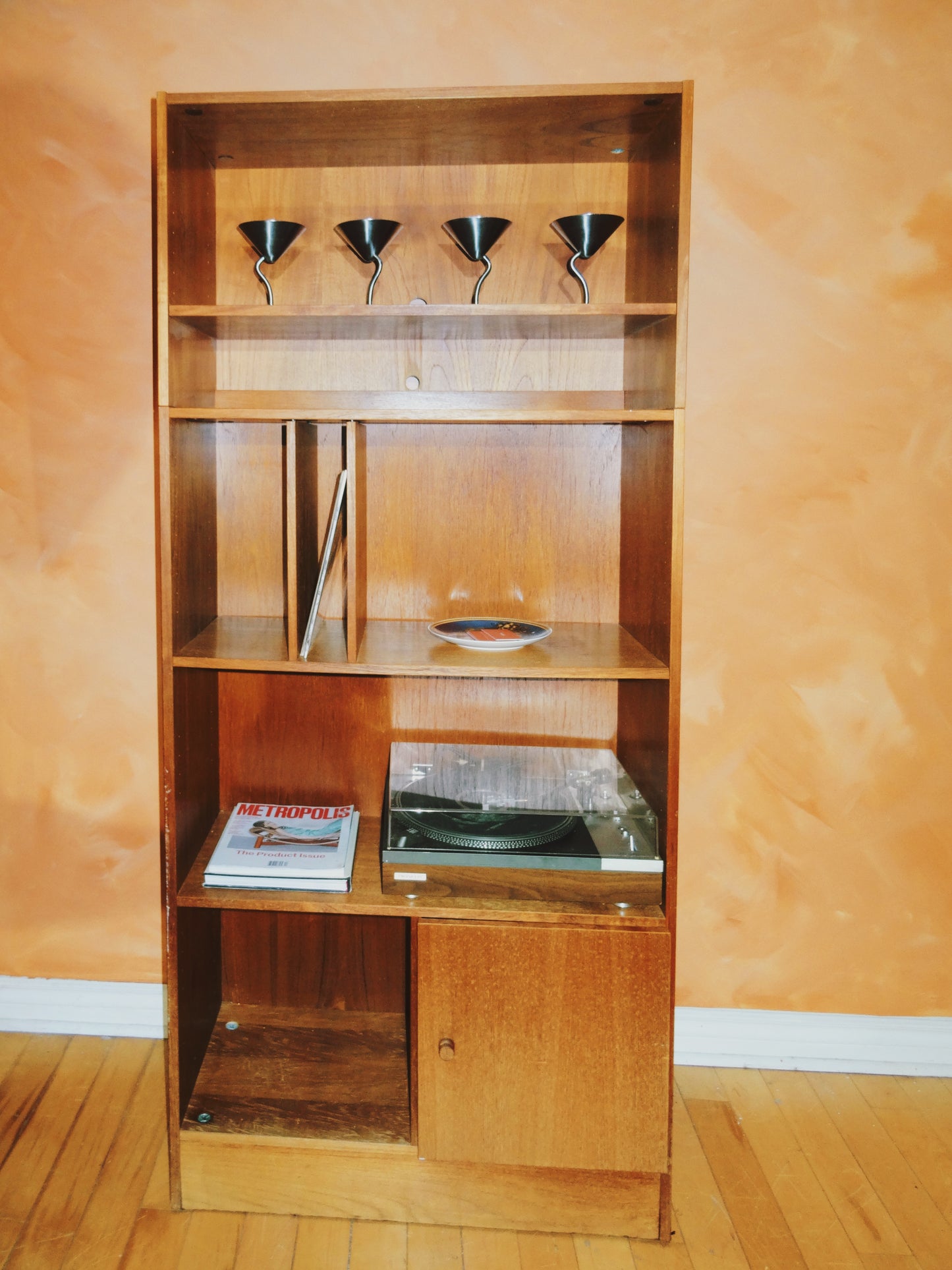 Danish Teak Record Cabinet #1