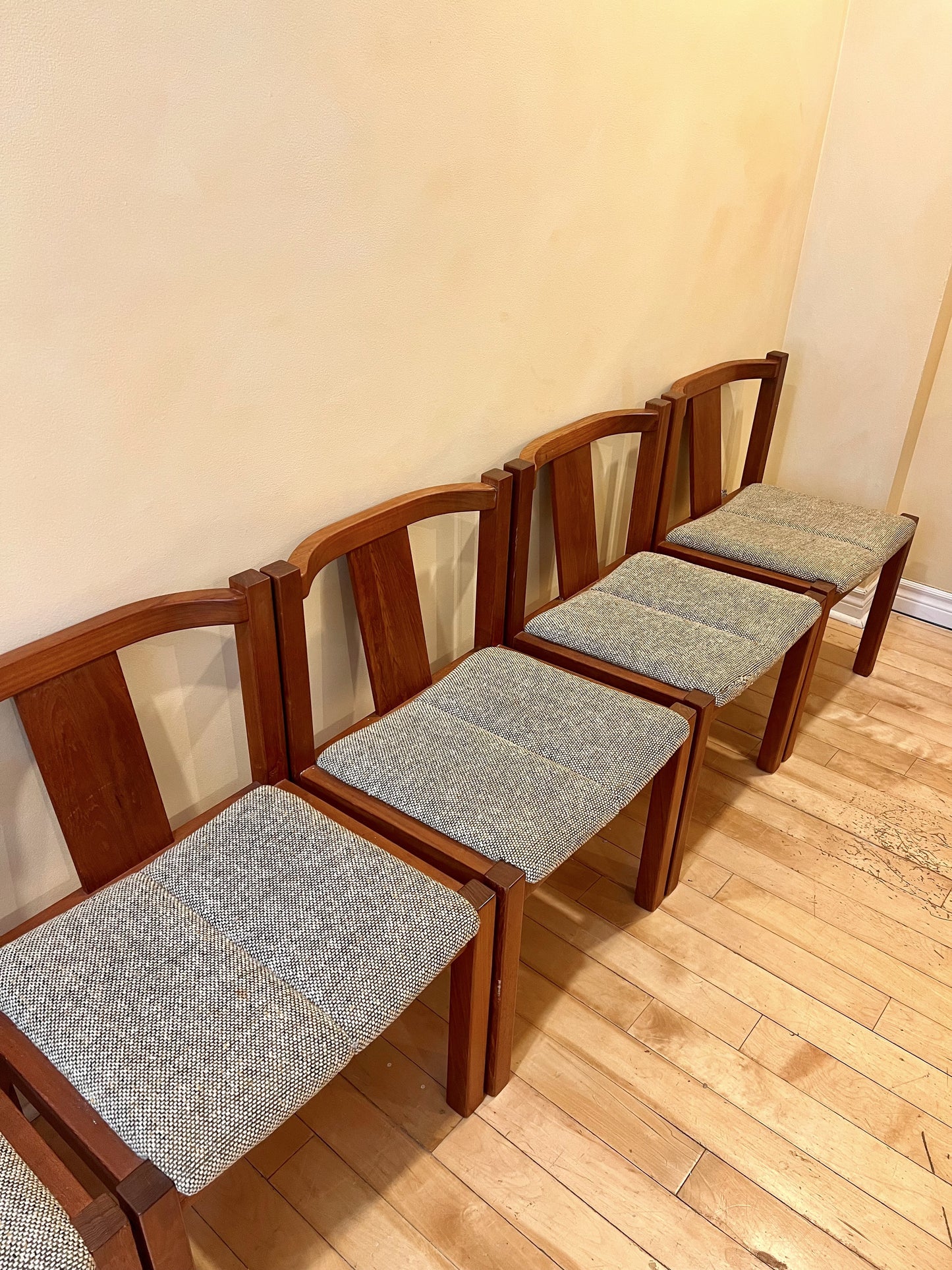 Danish Teak Dining Set  Includes Dyrlund Teak Table and Six Matching Chairs