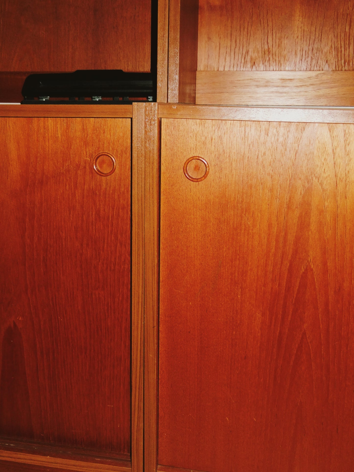 Swedish Teak Veneer Cabinet Set of Two