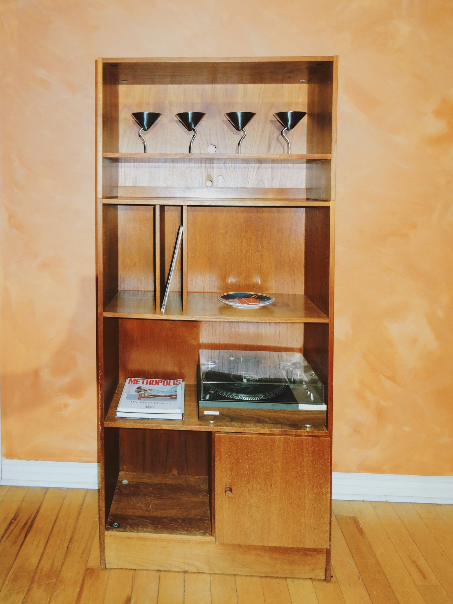 Danish Teak Record Cabinet #1