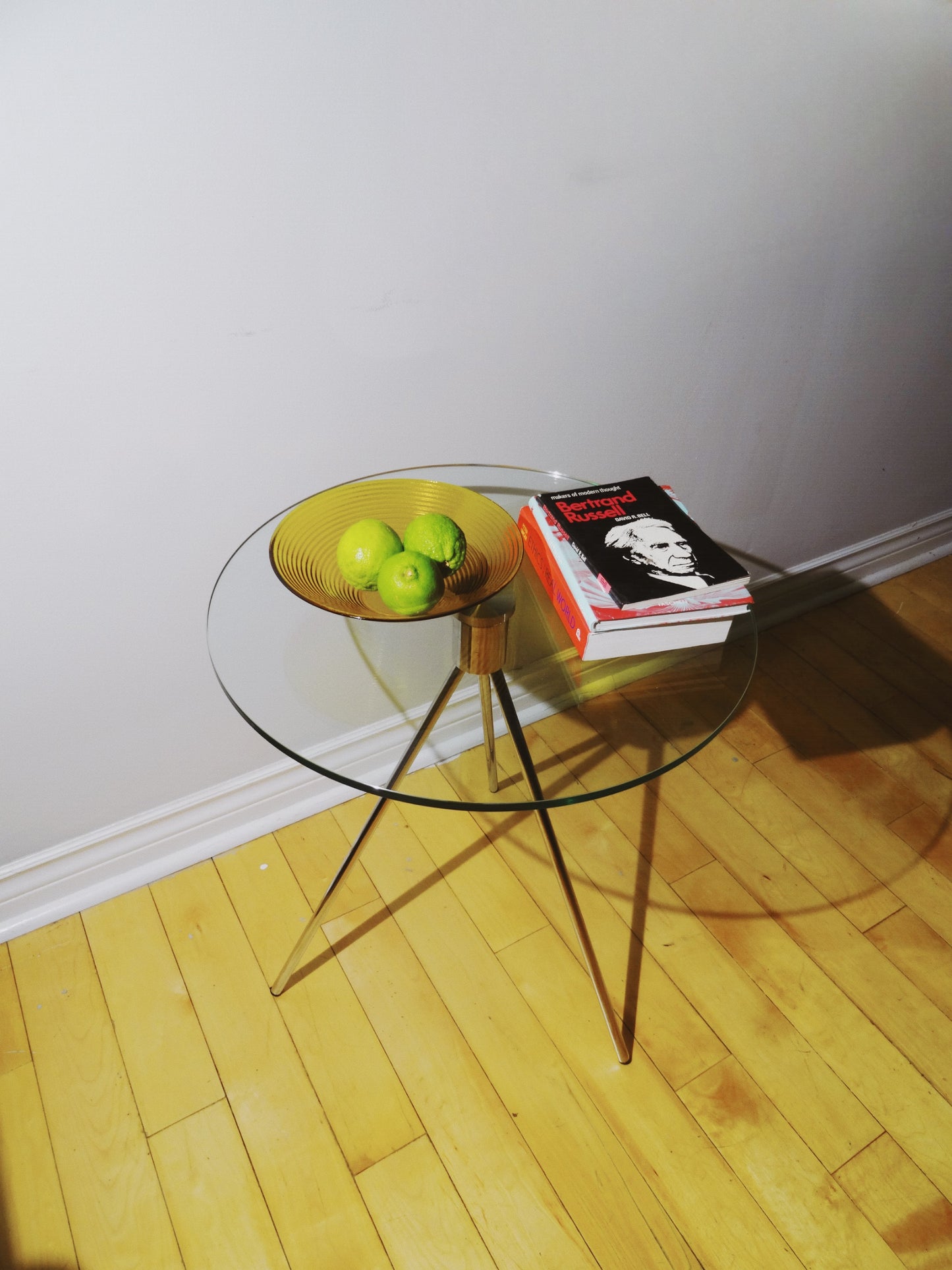 Chrome Tempered Glass Side Table