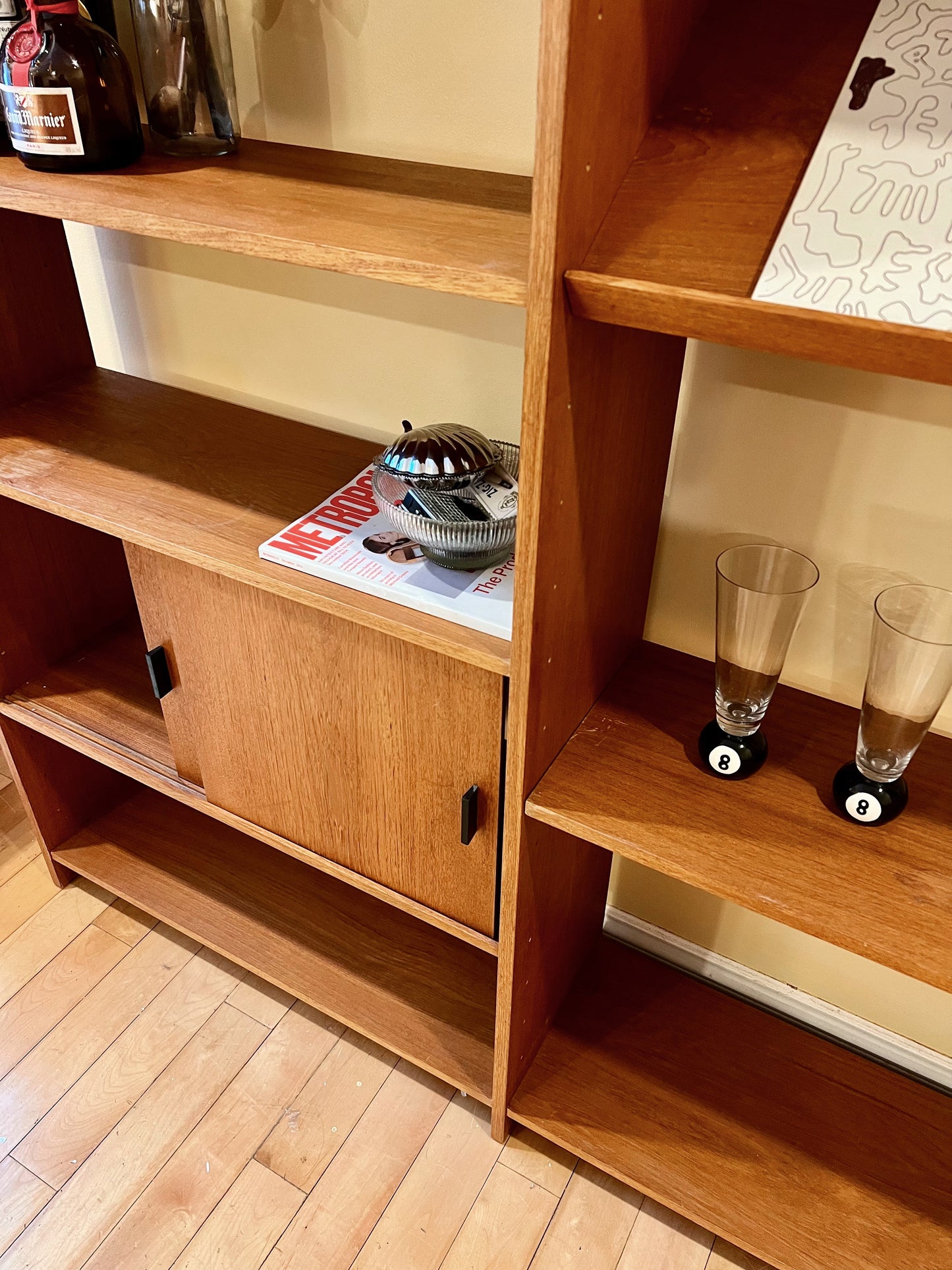 Teak Multi Adjustable Shelving Unit