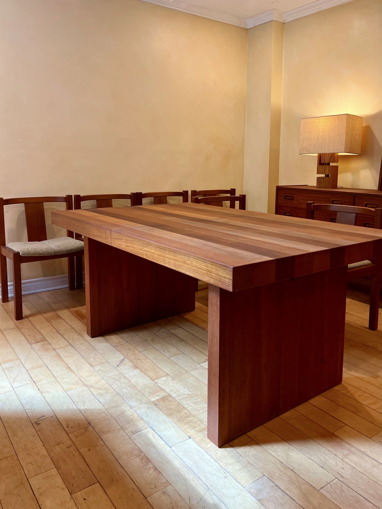 Danish Teak Dining Set  Includes Dyrlund Teak Table and Six Matching Chairs
