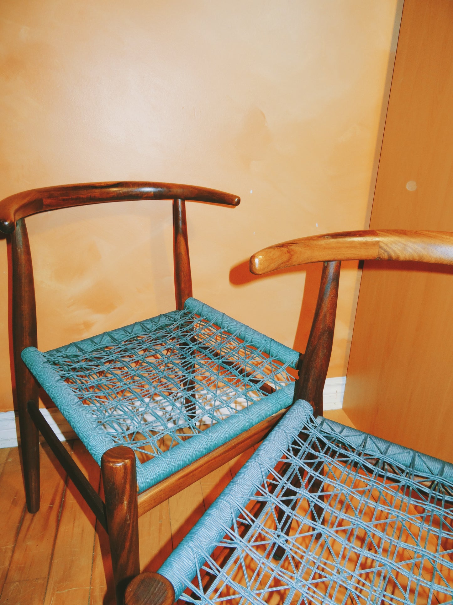 Pair of Nguni Woven John Vogel Chairs
