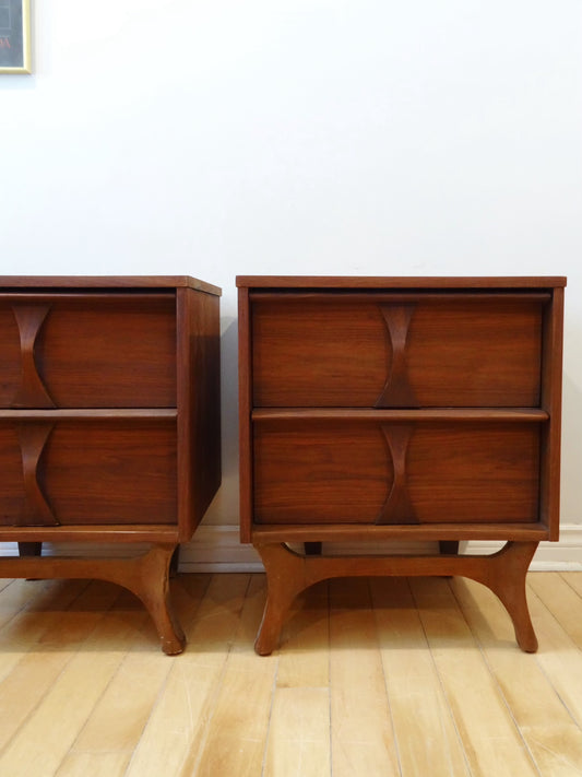 Set of Mid Century Walnut Side Tables
