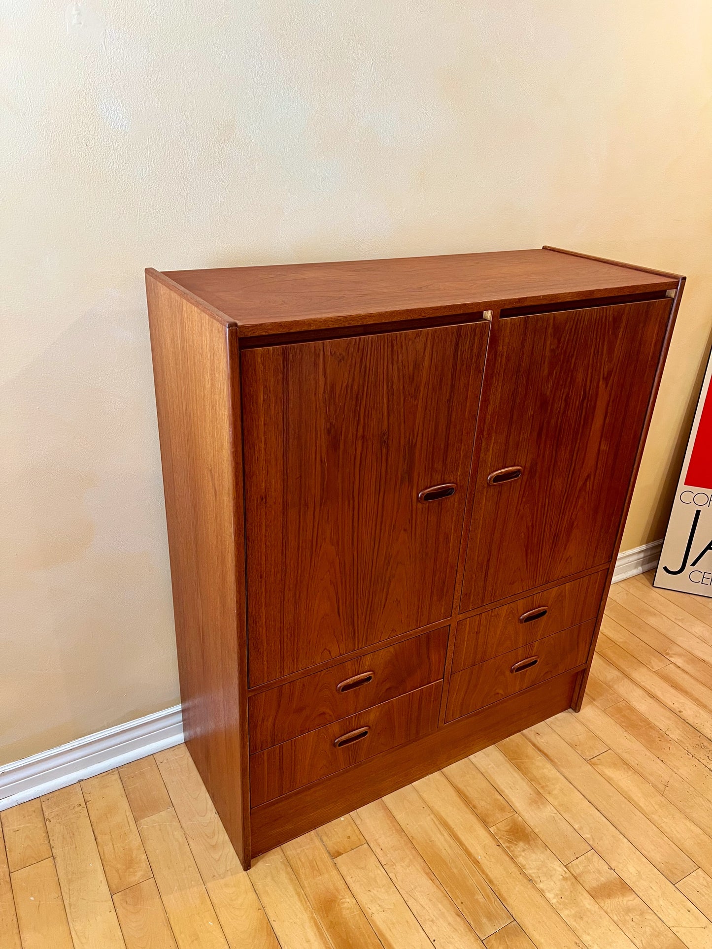 Mid Century Teak Armoire
