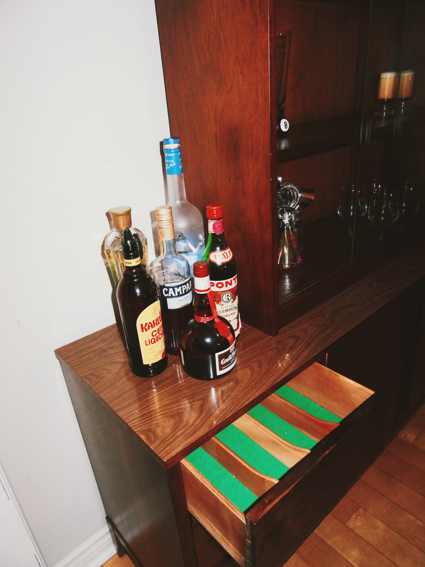 Mid Century Style Detachable Hutch/ Cabinet