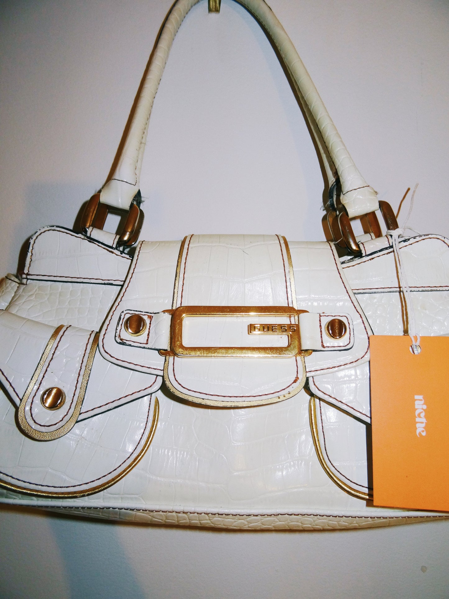 White GUESS Shoulder Bag