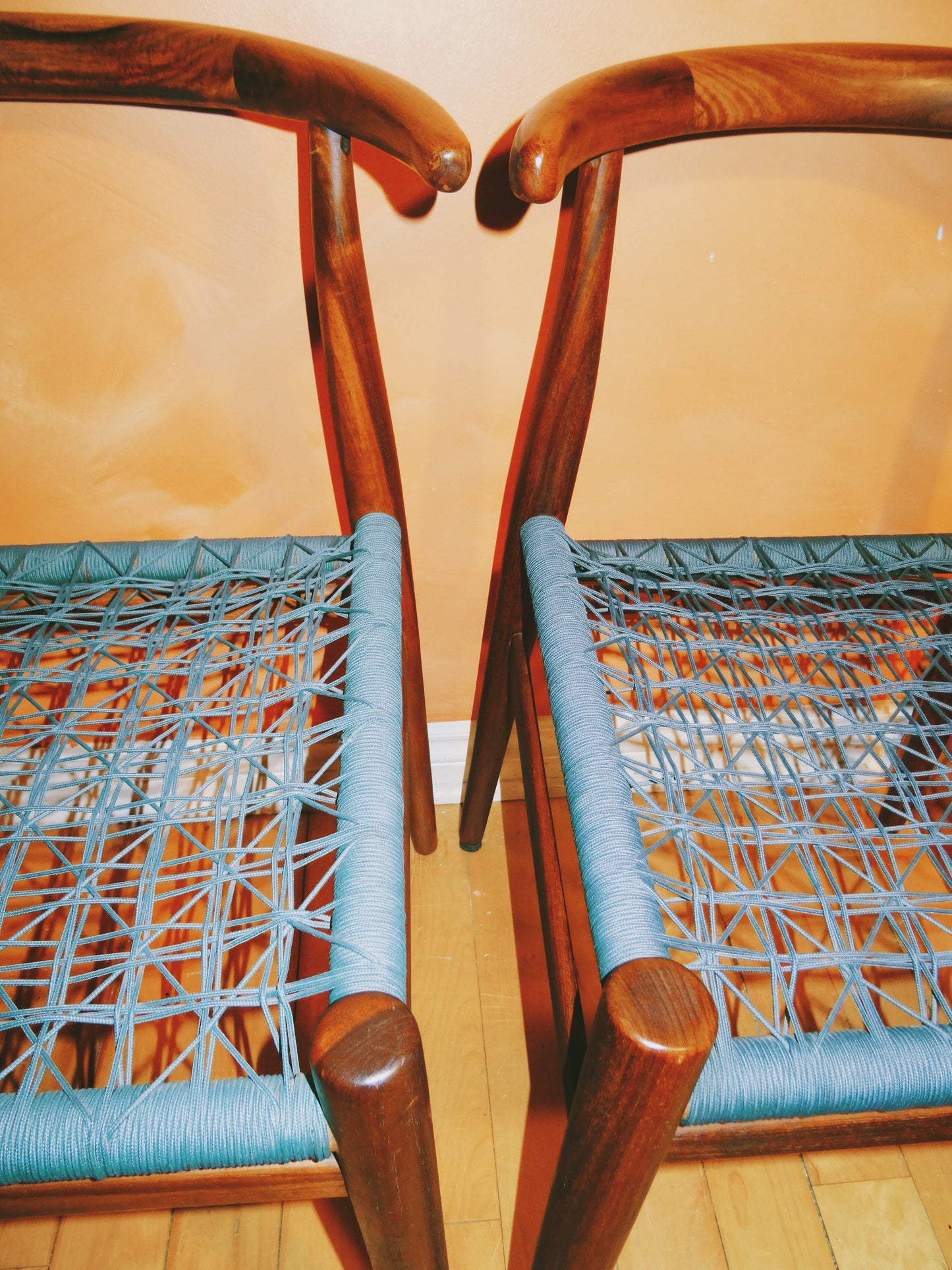 Pair of Nguni Woven John Vogel Chairs