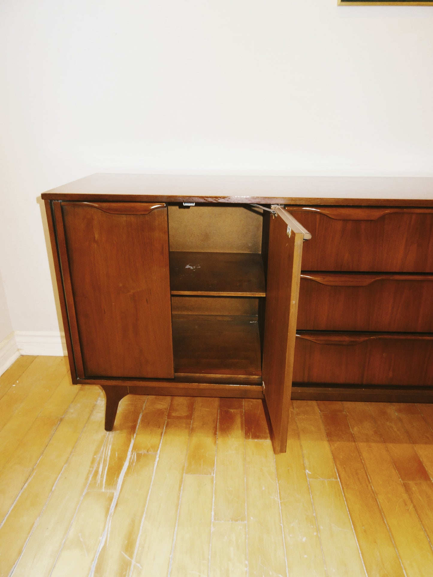 Mid Century Walnut Sideboard/ Cabinet
