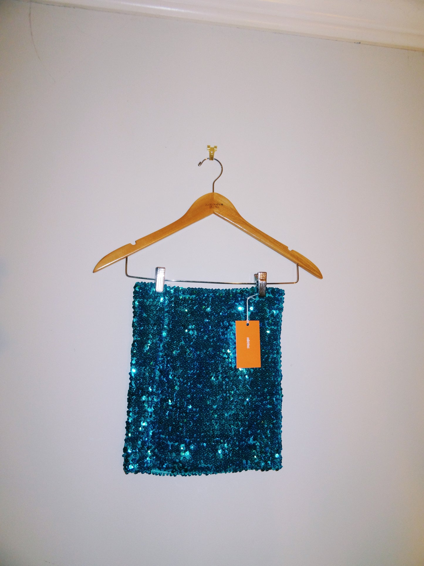 Aqua Sequin Tube Top/Skirt