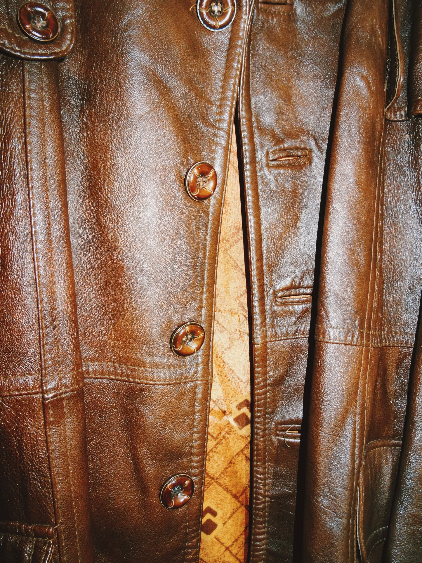 Long Brown Leather Jacket