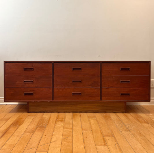 Nine Drawer Teak Lowboy