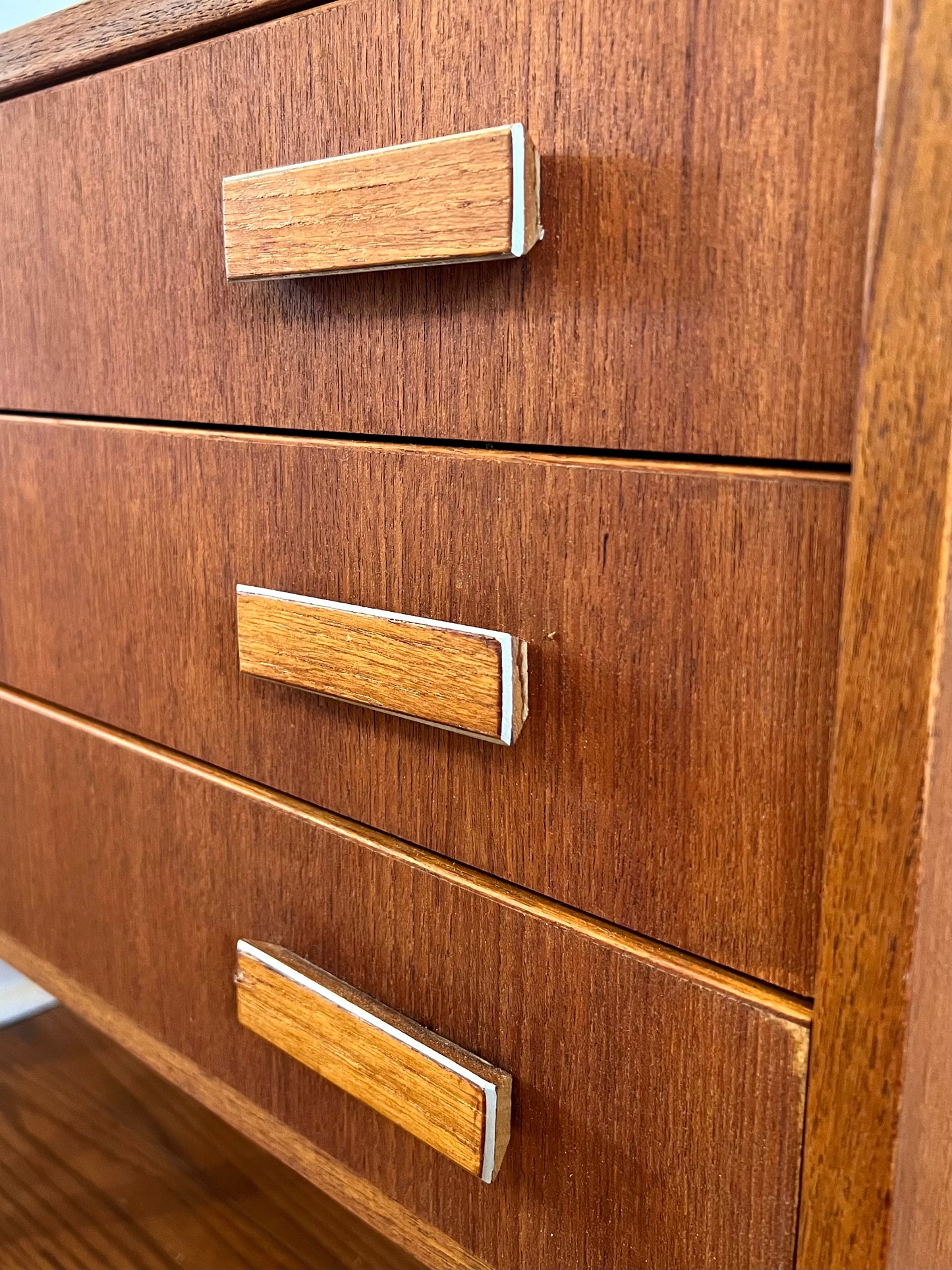 Vintage Ejsing Mobelfabrik Danish Teak Three Drawer Chest/ Side Table