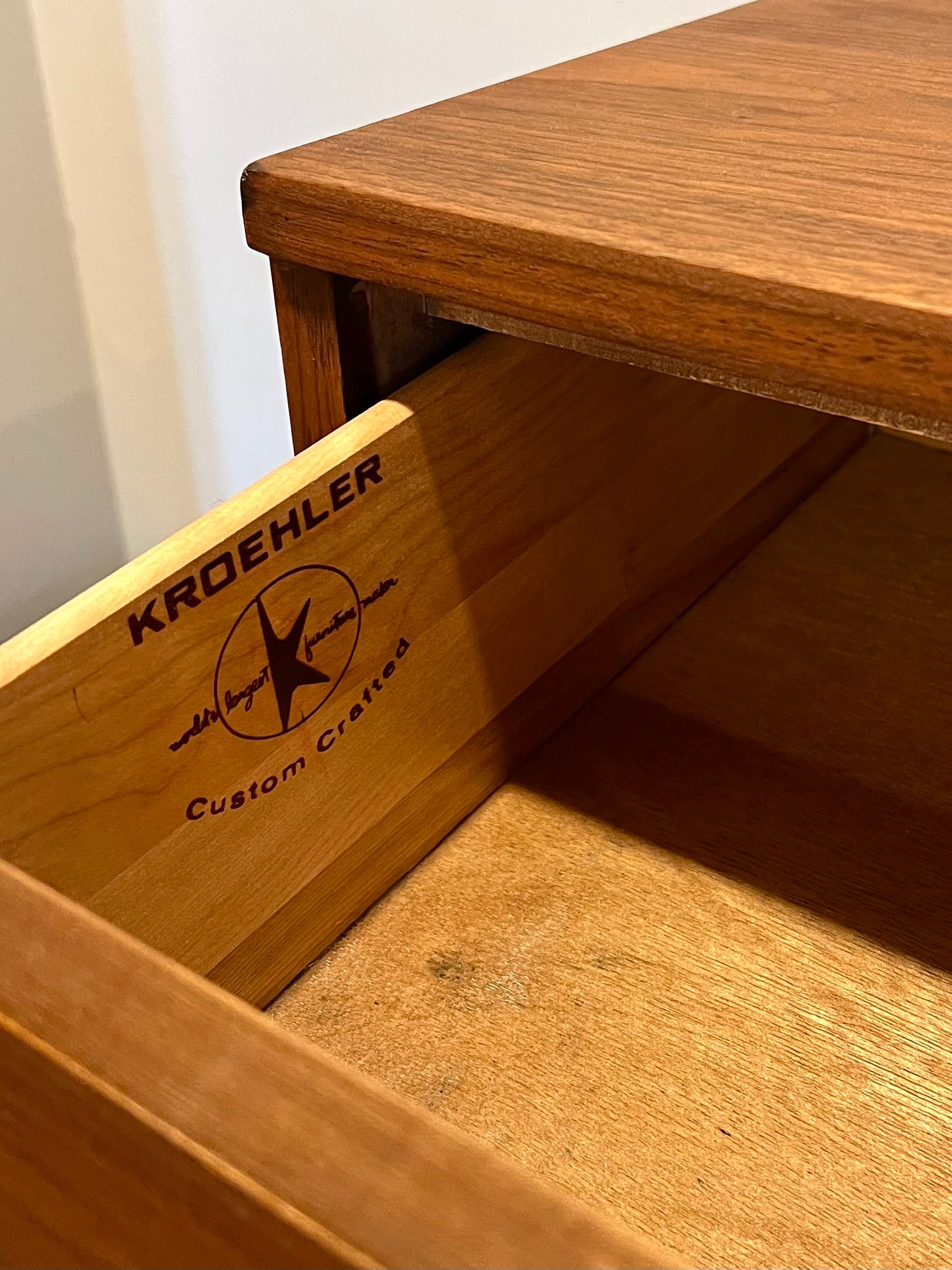 Four Drawer Walnut Tallboy