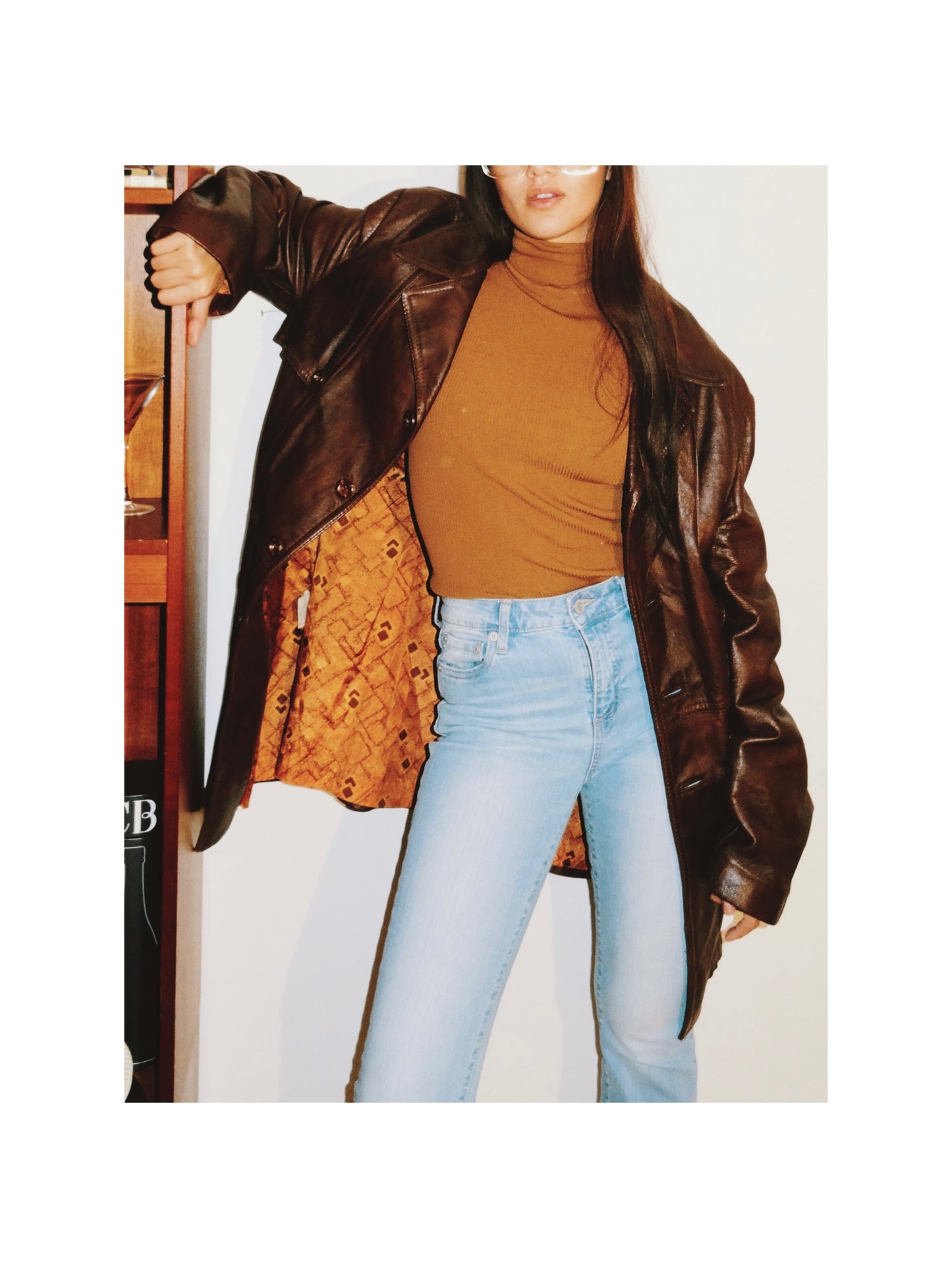 Long Brown Leather Jacket