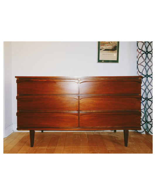 Six Drawer Walnut Dresser #2