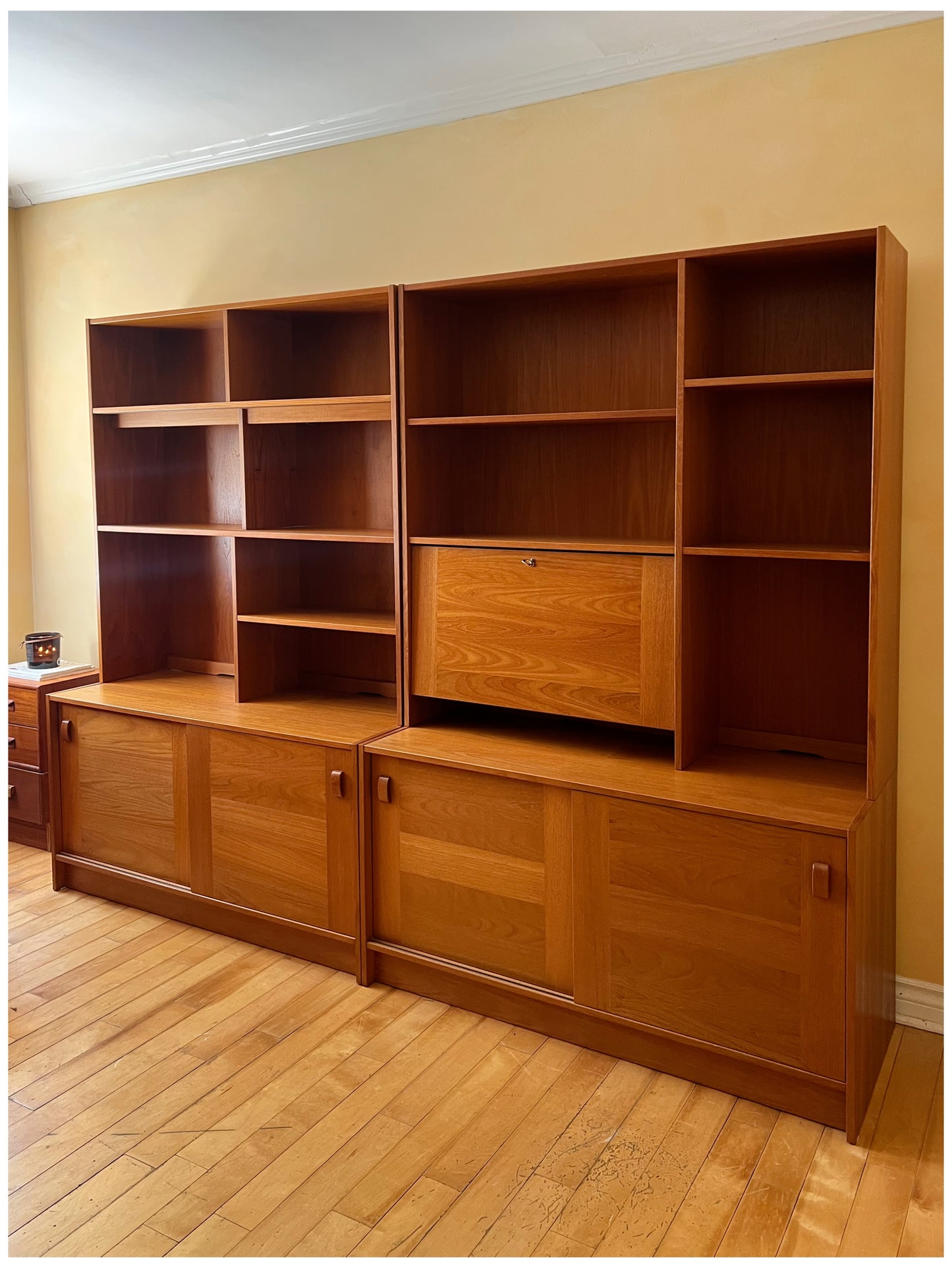 Domino Mobler Set of Two Teak Wall Unit