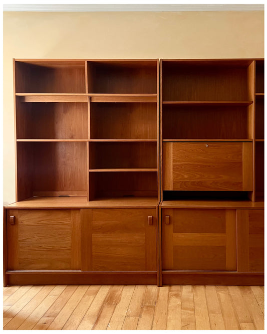 Domino Mobler Set of Two Teak Wall Unit