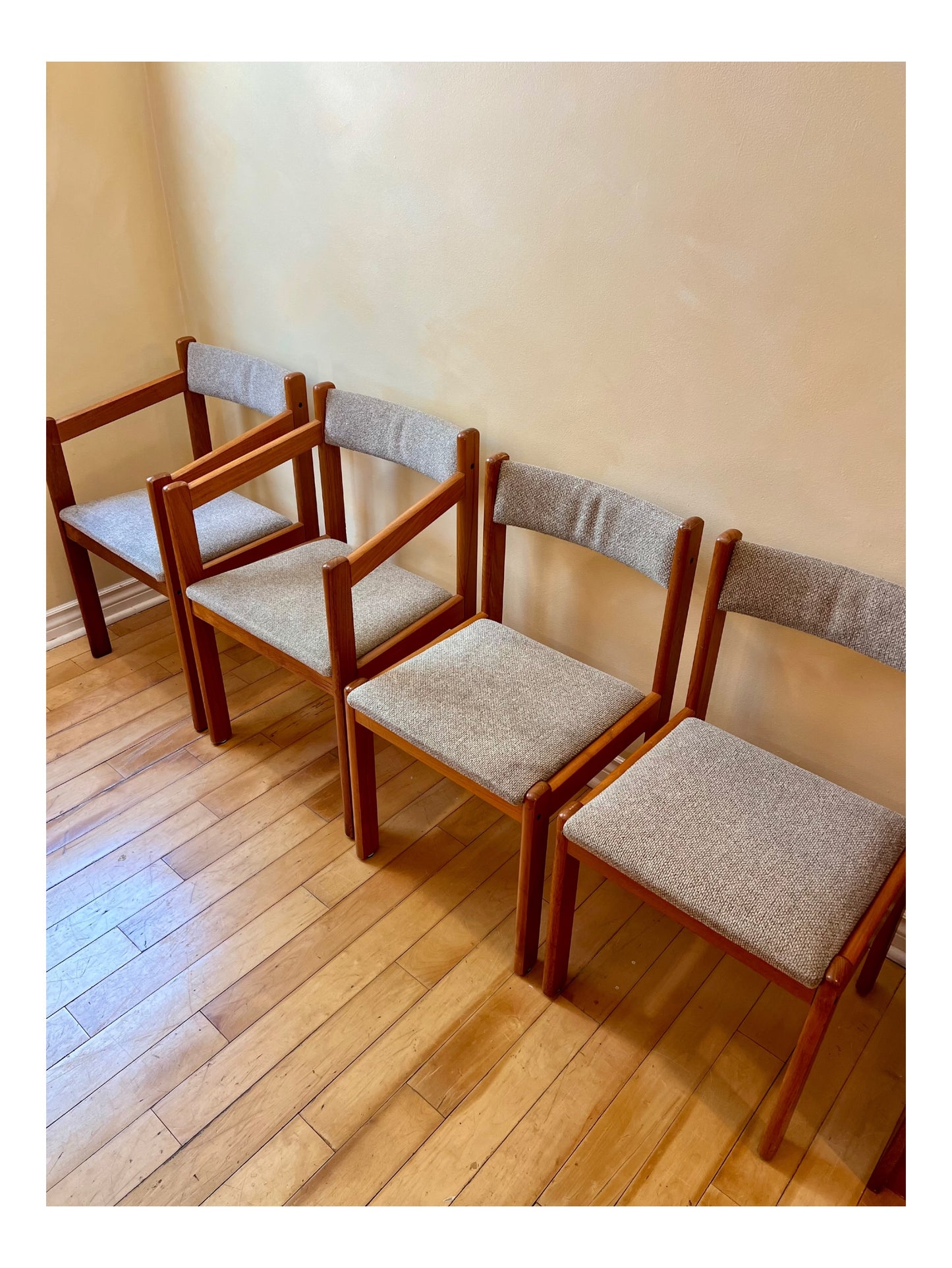 Mid-Century Danish Teak Dining Table & Four Chairs