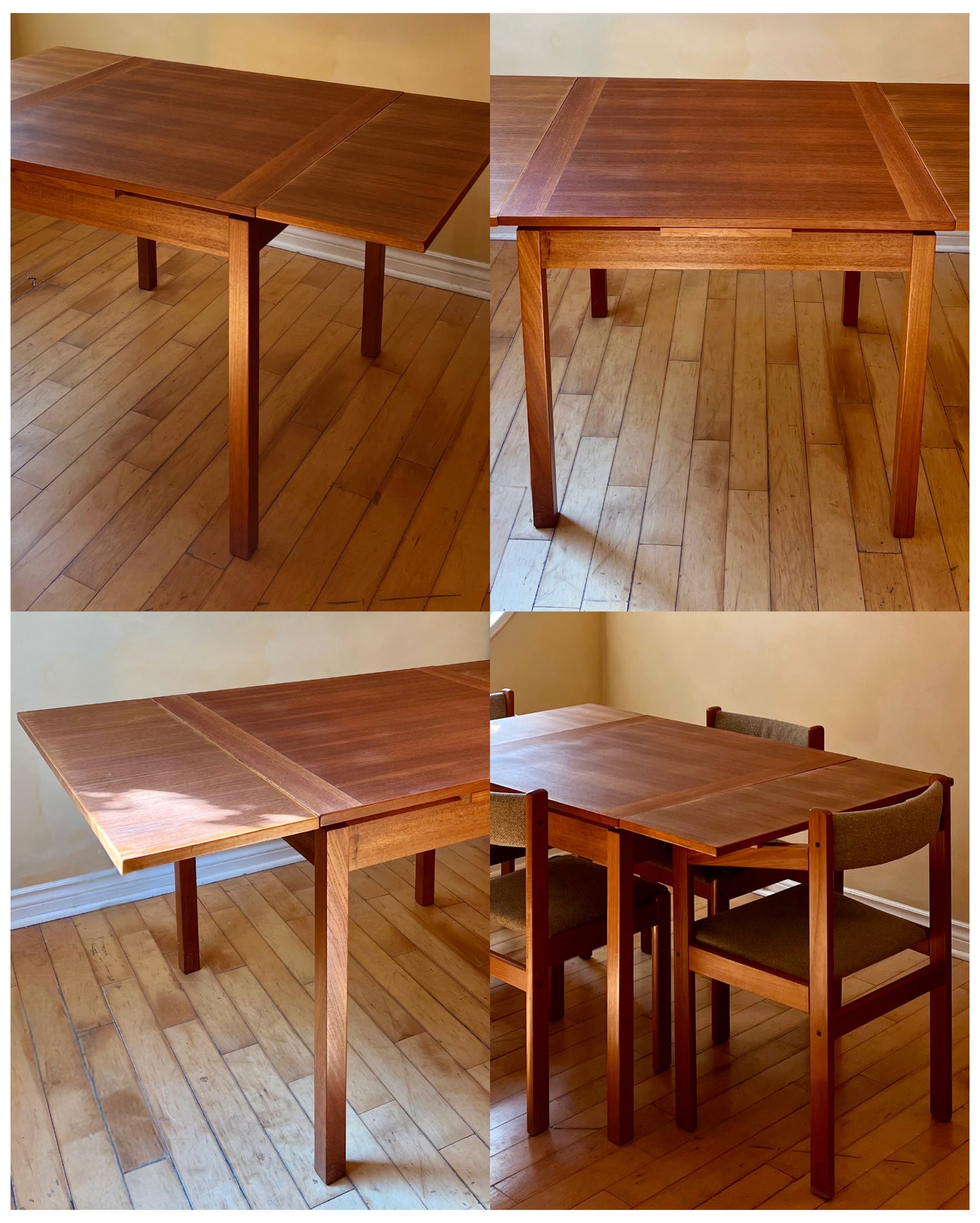 Mid-Century Danish Teak Dining Table & Four Chairs