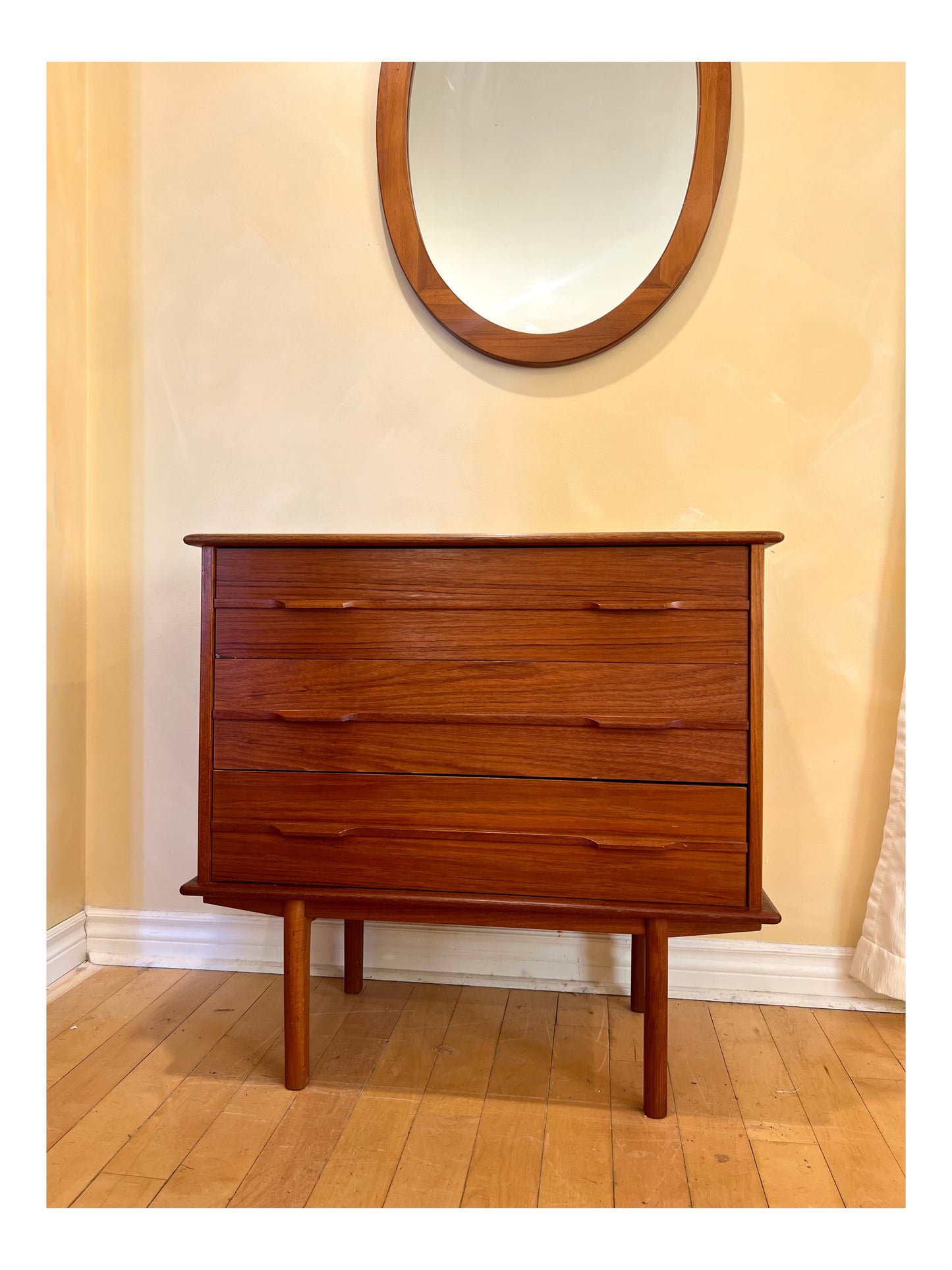 Three Drawer Scandinavian Teak Dresser