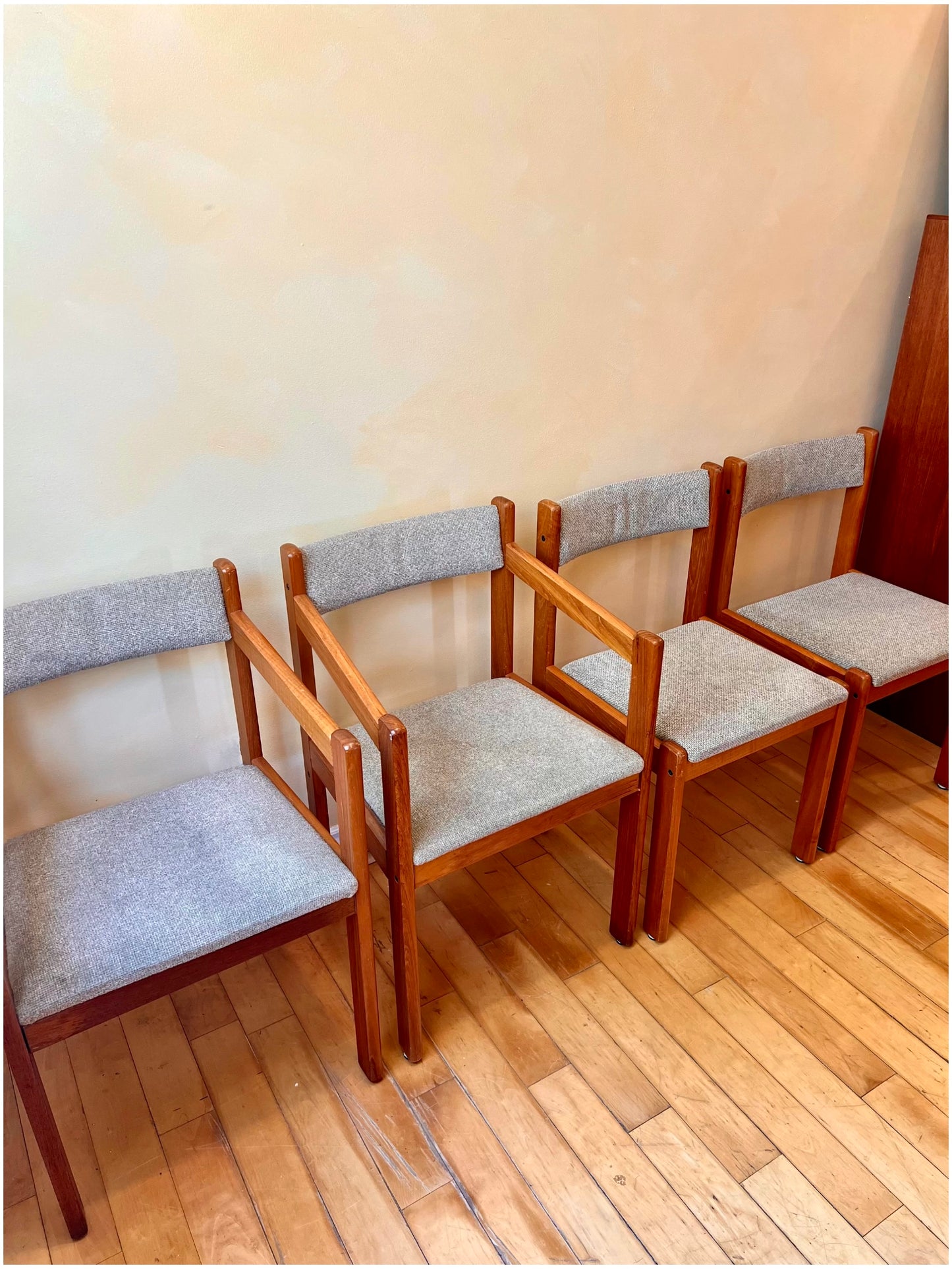 Mid-Century Danish Teak Dining Table & Four Chairs