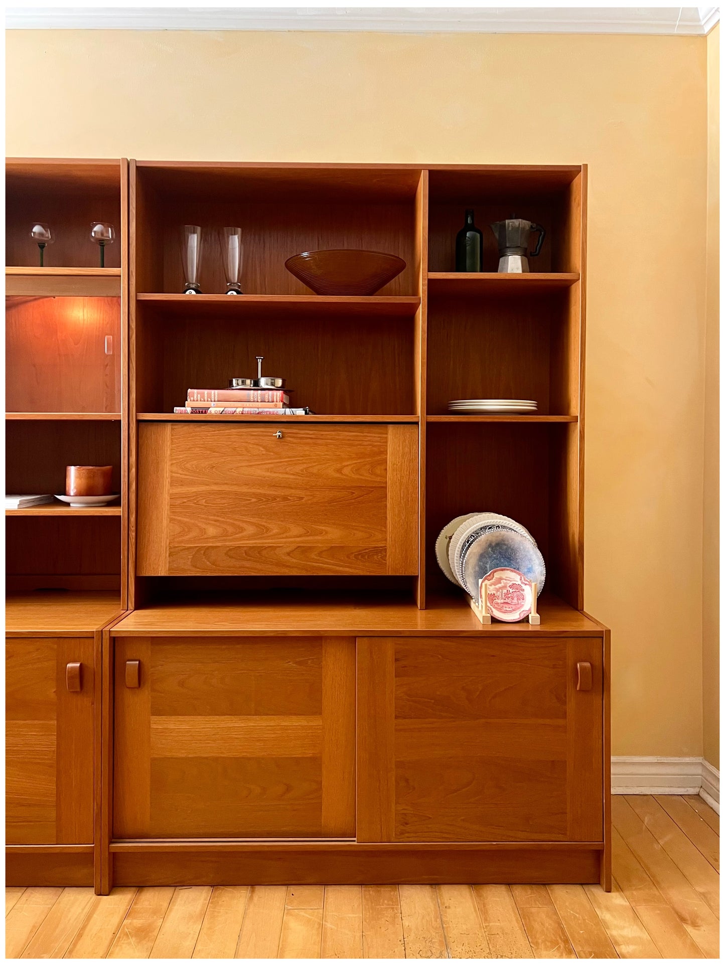 Domino Mobler Set of Two Teak Wall Unit