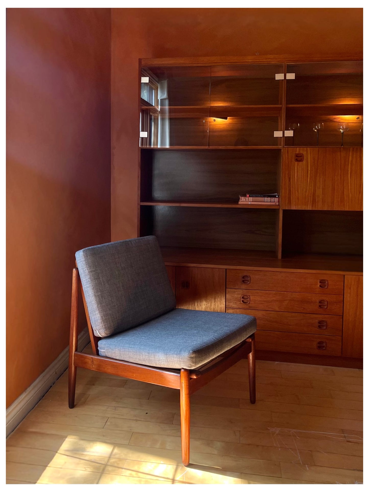 Mid Century Teak Accent Chair