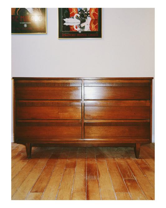 Six Drawer Walnut Dresser #1